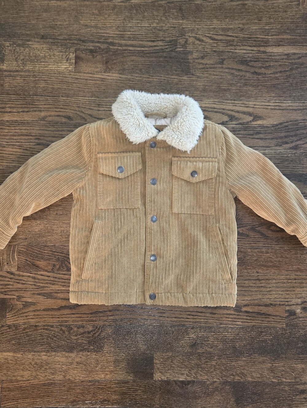 Urban Republic Tan Corduroy Jacket with Cream Sherpa Collar